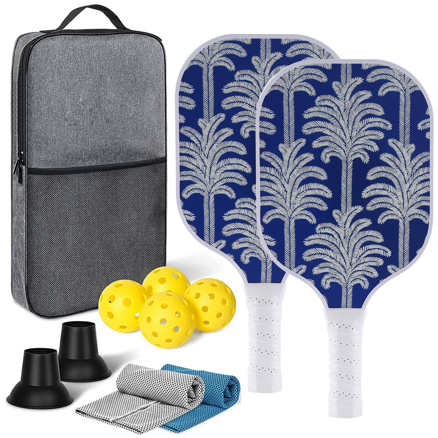 [Ultra-Light match-level carbon fiber-4] Double-shot+4 ball+backpack+two sweat towels+two pickups